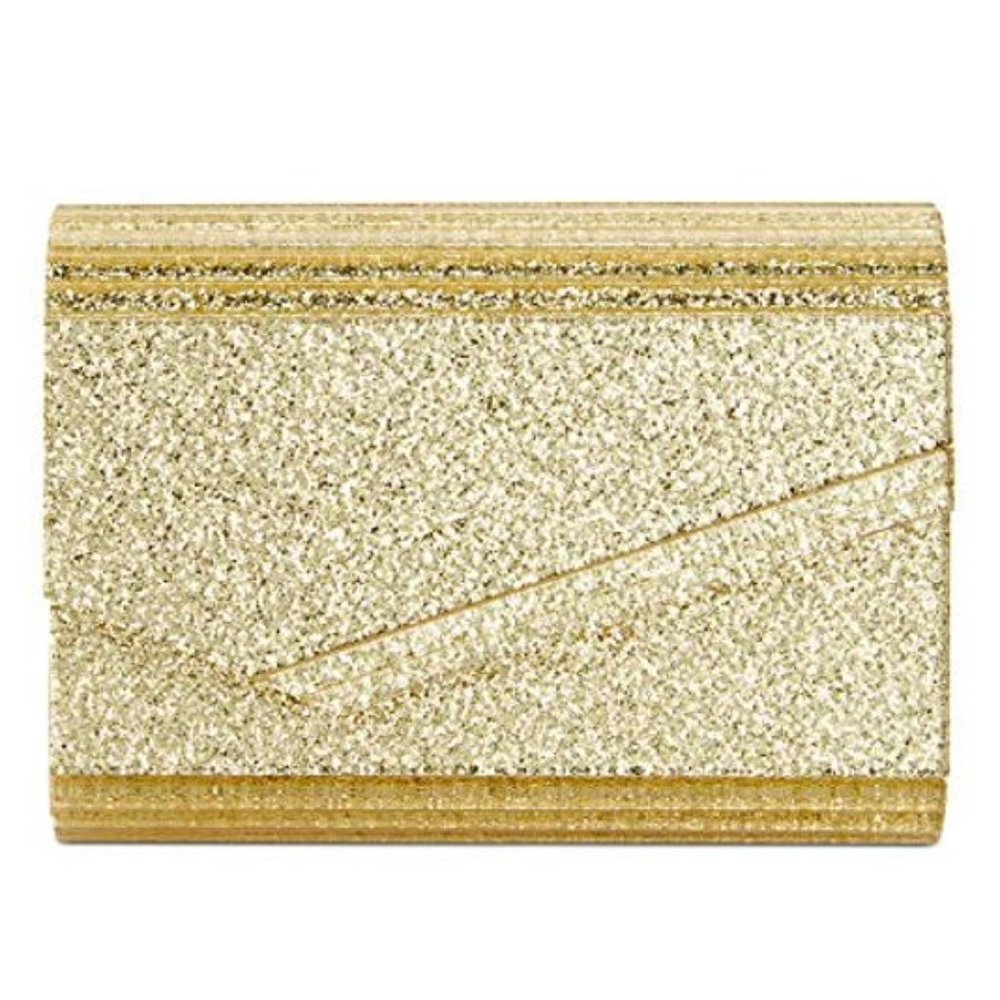 INC Maria Envelope Glitter Clutch